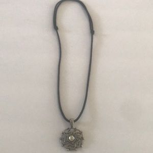Medallion Necklace on adjustable rope extends to 14”